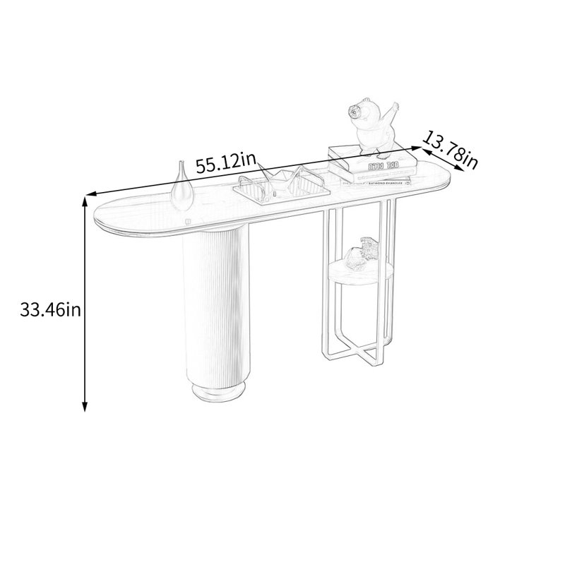 Console French Luxury, 33.46" H x 55.12" W x 13.78" D