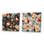 Motif de coq rouge Country Charm - ensemble de 2 animaux coq carrés-101847465-101847463