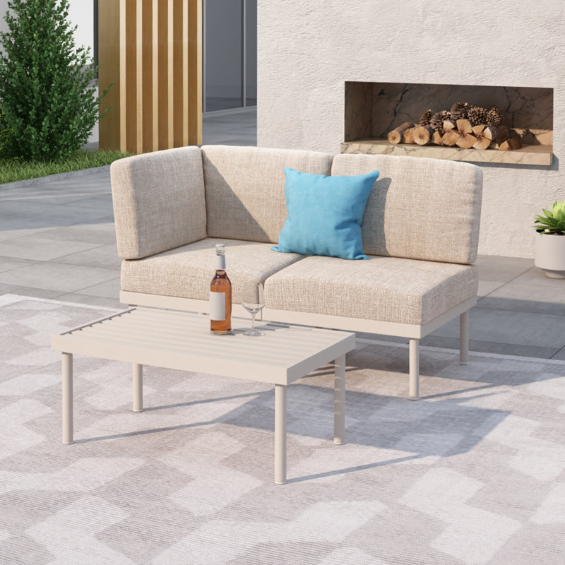 64cm Wide Straight Patio Sectional