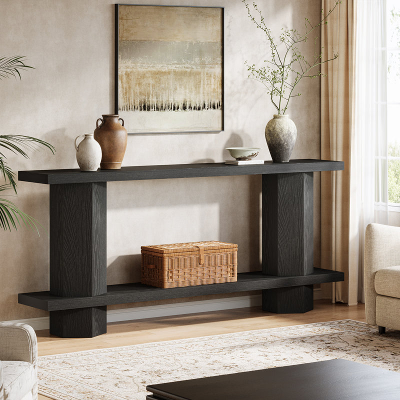 71-inch Console Table For Entryway, Black