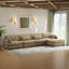 5 Seater Corduroy Corner Sofa -2035895001-2035894992