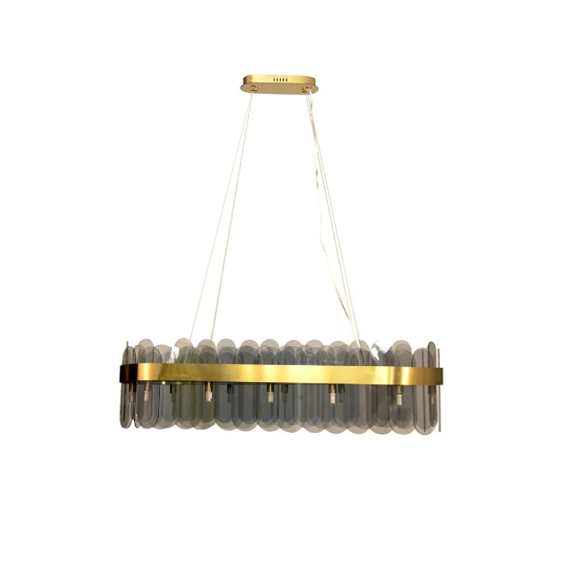 Julio 12 - Light Iron Dimmable Drum Chandelier