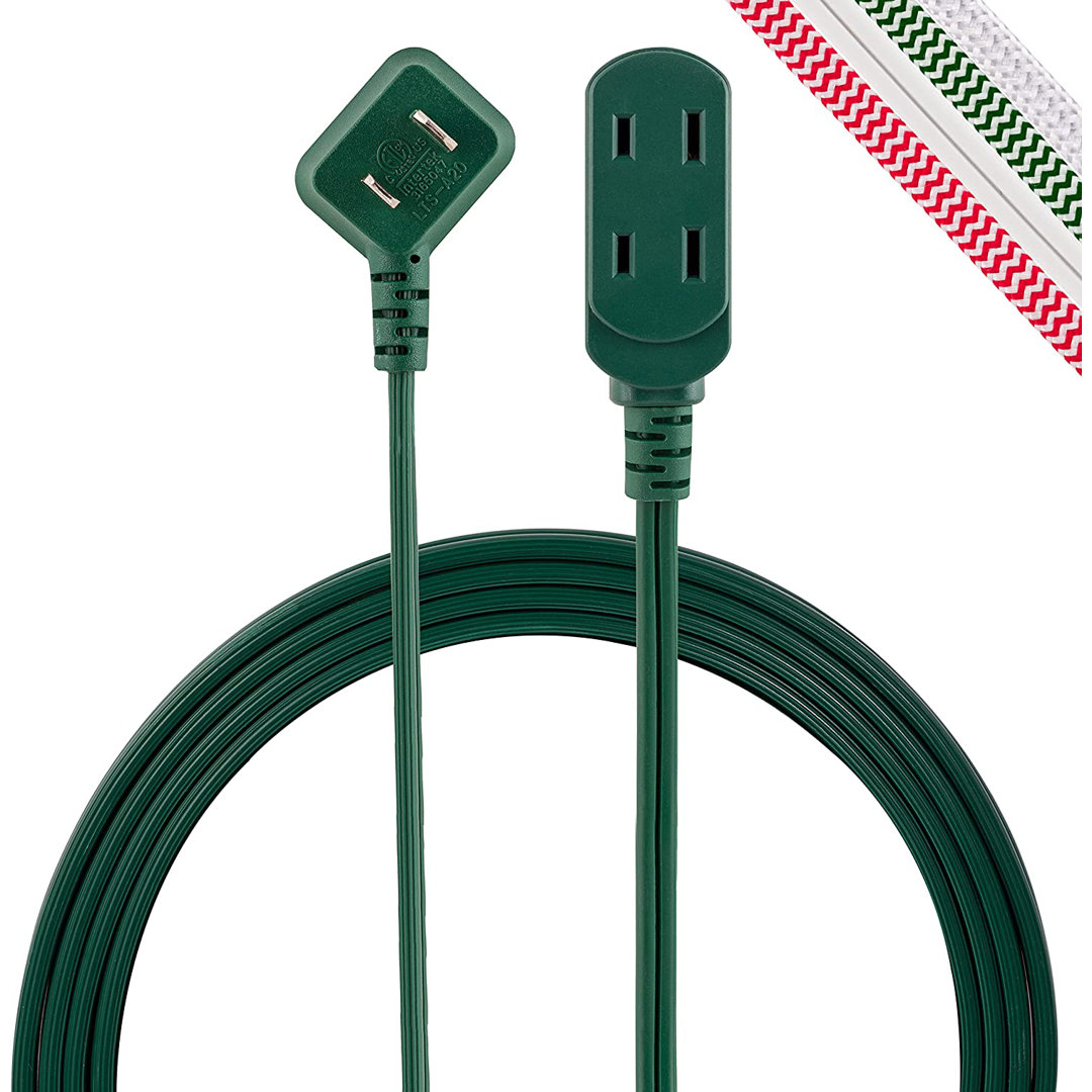 Philips 15-ft 3-Outlet Polarized Indoor Extension Cord, Green, SPS1032GE/27 Philips