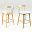 Ensemble de 2 tabourets de comptoir rembourrés en bois Olivia-1887362022-1887362047