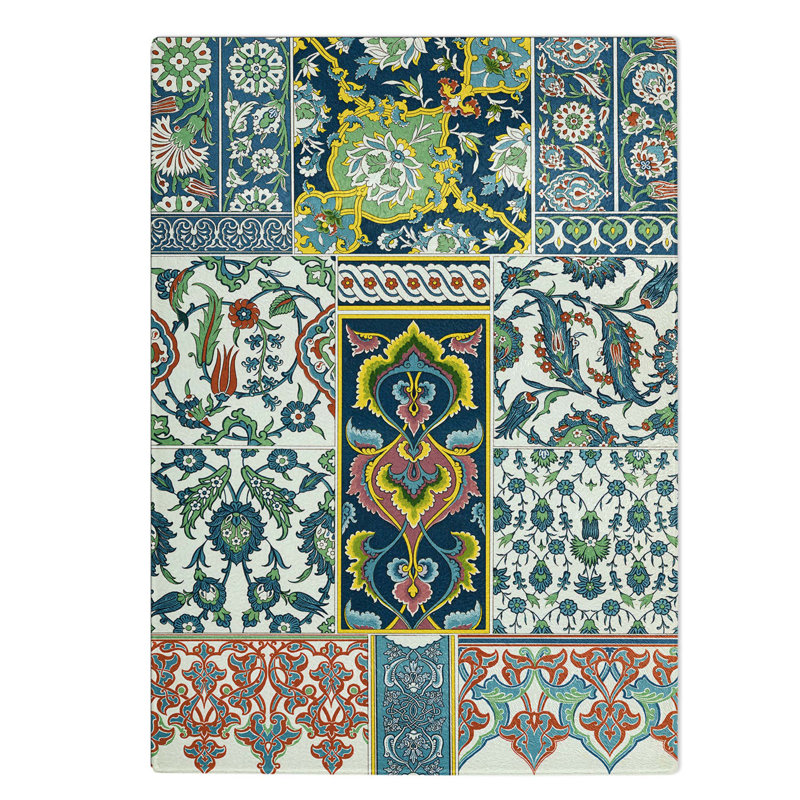 Tempered Glass Persian Patterns by Albert Racinet Chopping Board, 20 cm W x 28.5 cm L