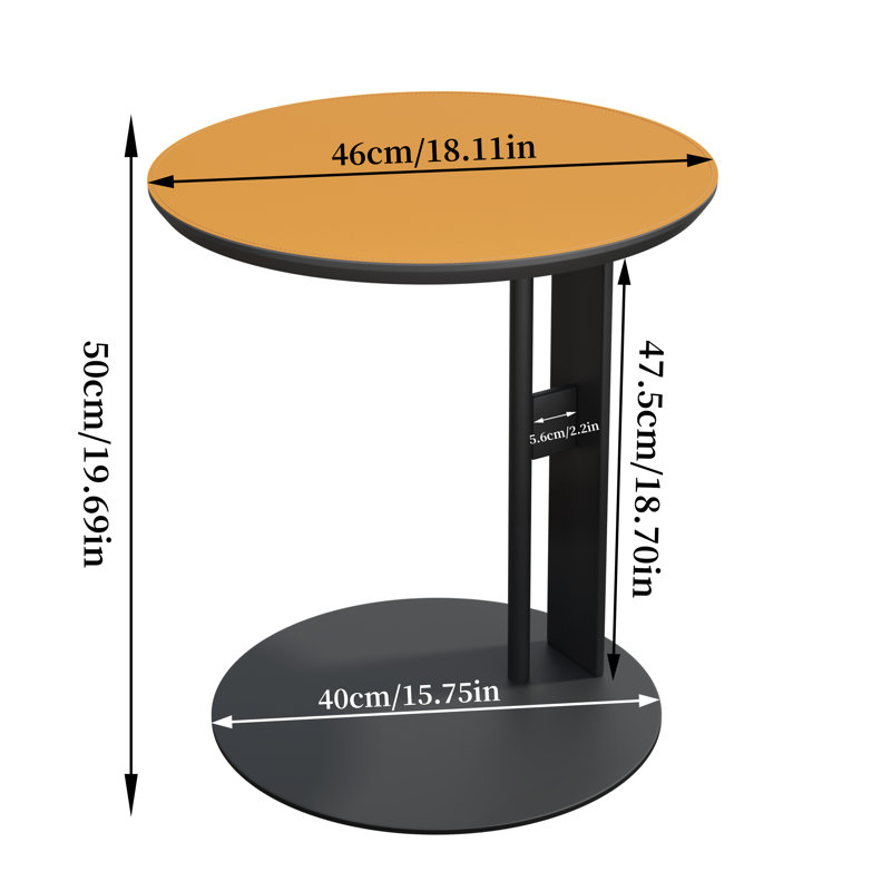 Corvyn Frame End Table, Orange