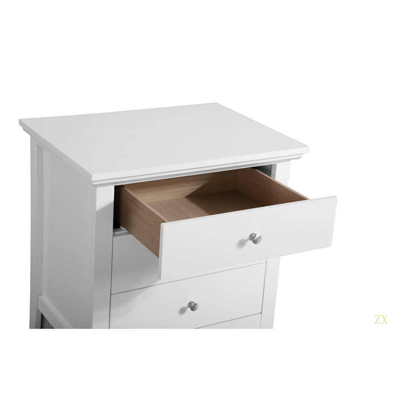 Table de chevet élégante et décontractée, Blanc