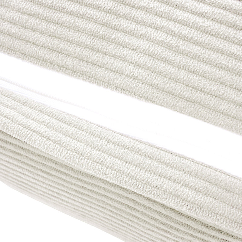 Soft Corduroy Cushion, Beige White, 80cm W  x 53cm D