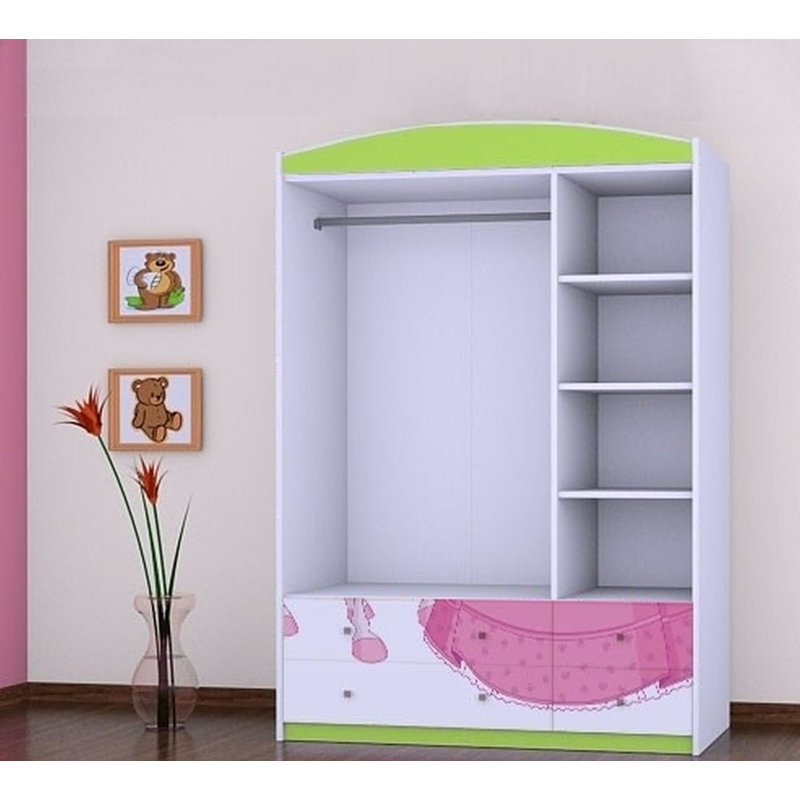 Javonte 3 Door Wardrobe, Green