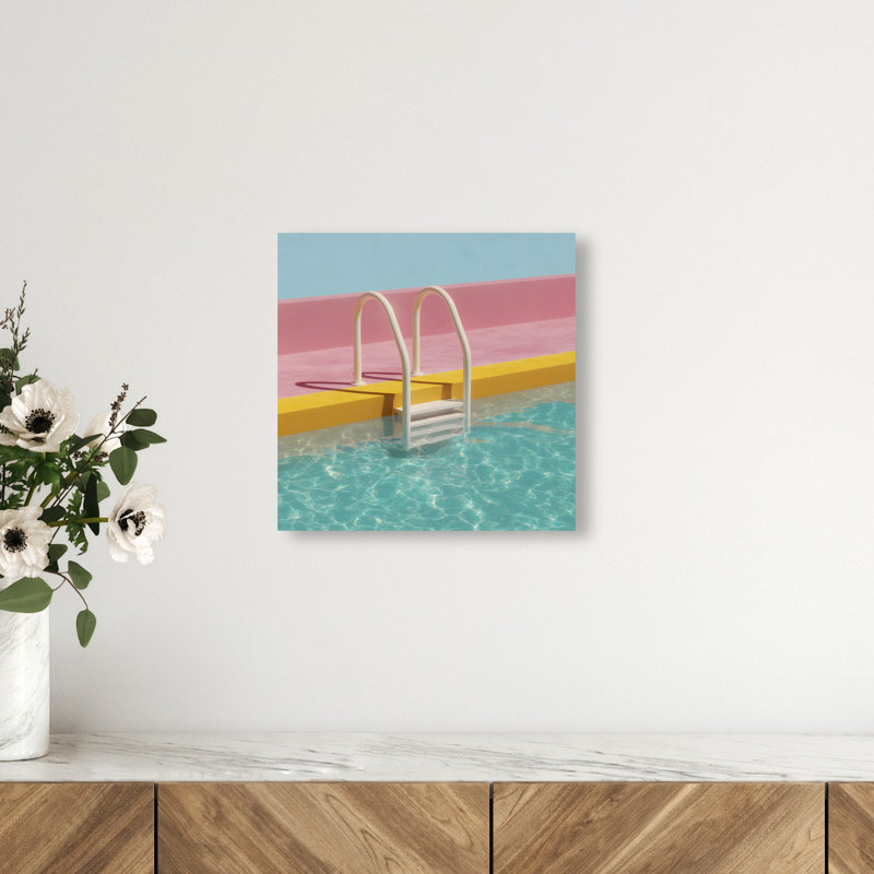 Poolside Symmetry I Print by Oliver Gal, 12"H x 12"W, Gallery Wrapped