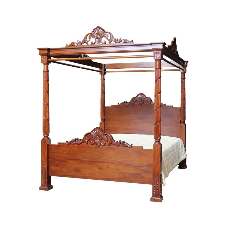 Wesleyan Solid Wood Bed, Wax, Kingsize (5')