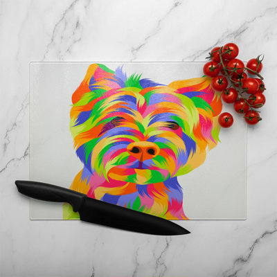 Amazing Illustration Dog Designer Glass Chopping Board