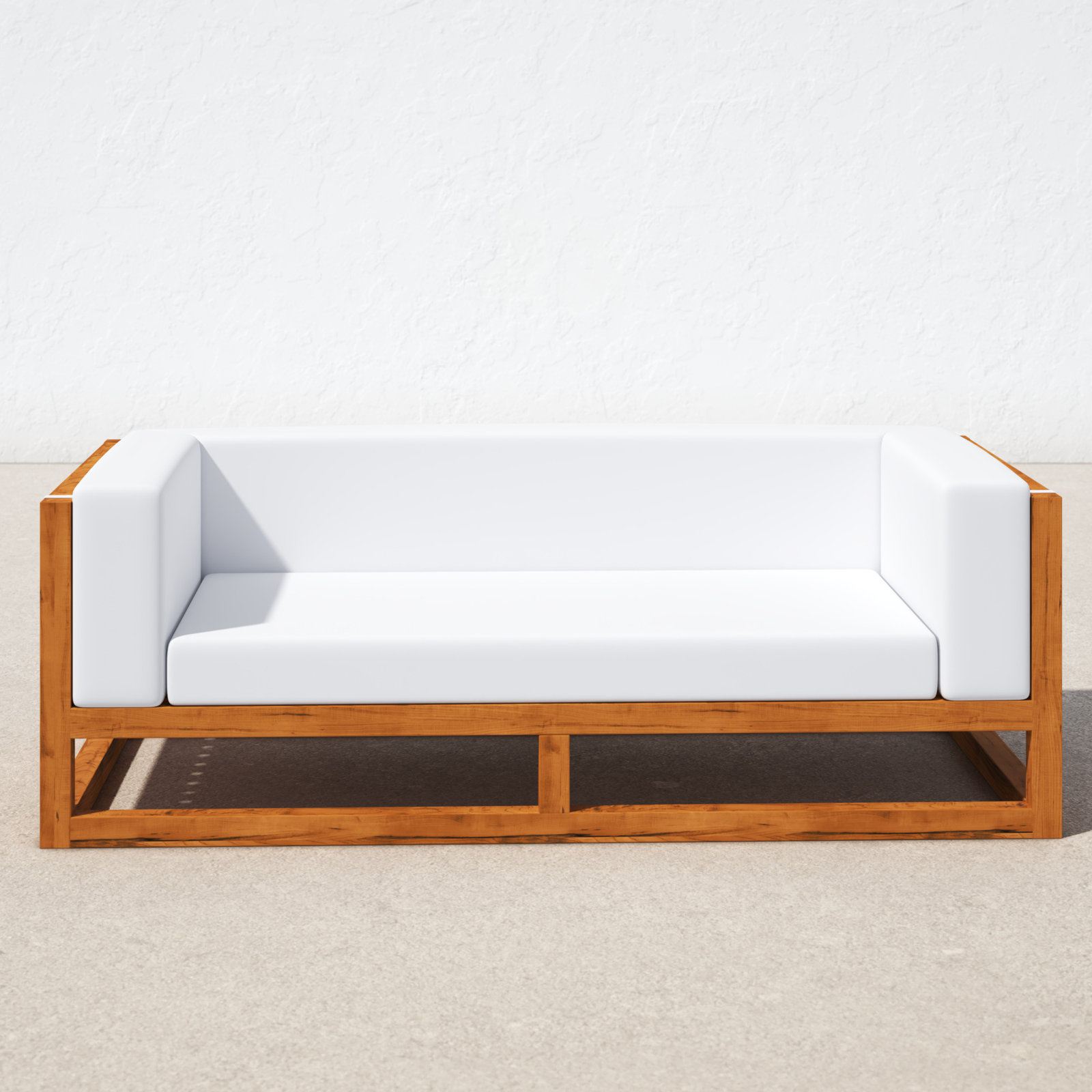 Modway Newbury Accent Lounge Outdoor Patio Premium Grade A Teak Wood Sofa