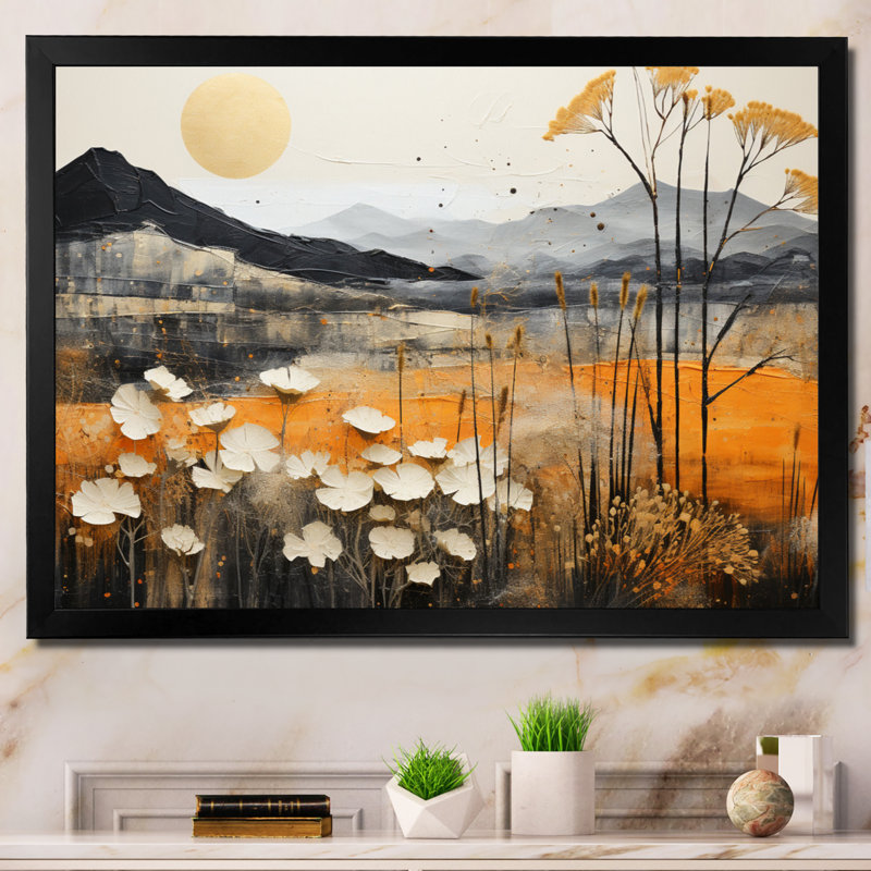 «Bold Canyon Mirage II», reproduction, Cadre simple noir, H 16 po x l 32 po x P 1 po