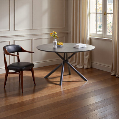 Table basse de 47,25 po en MDF et table de bout courte avec base en métal, facile à assembler