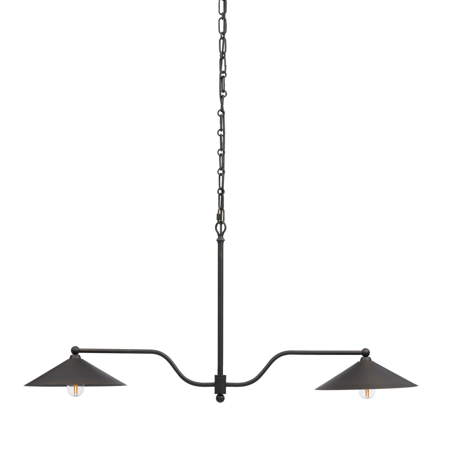 Brecken Linear Chandelier, Dark Bronze Iron