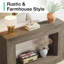 Console 47 po avec rangement - Table d'entrée étroite rustique avec tablette ouverte