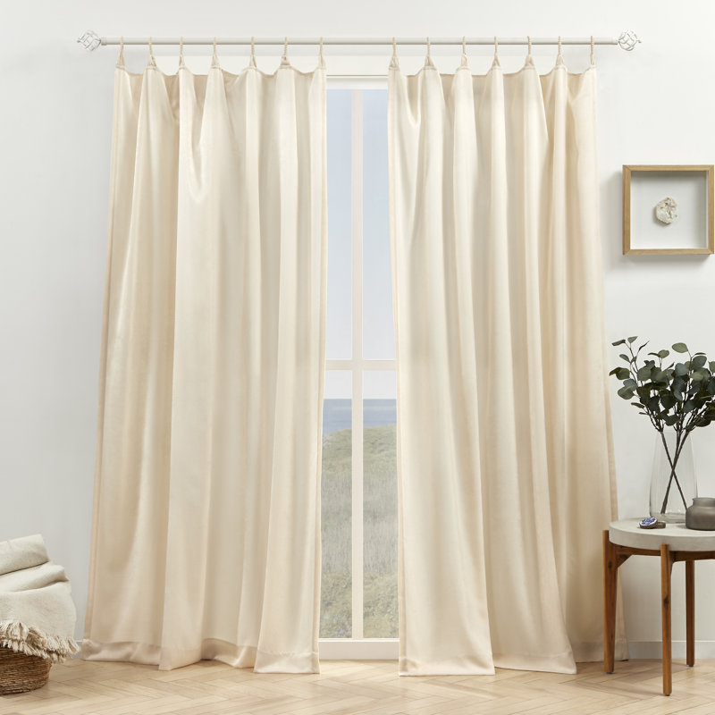 Semi Sheer Curtain Pair, 54" W x 108" L, Champagne