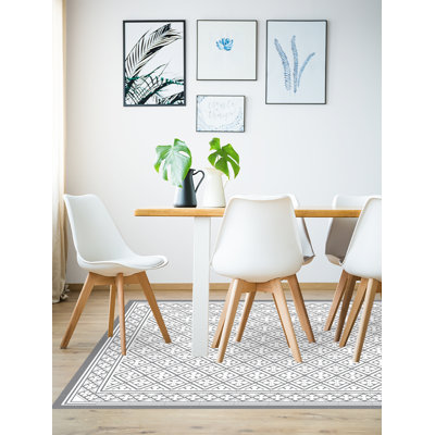 Harrigan Vinyl Machine Printed Area Rug