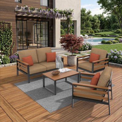 Ensemble de conversation avec causeuse 4 pièces Suren avec coussins Sunbrella® Suren