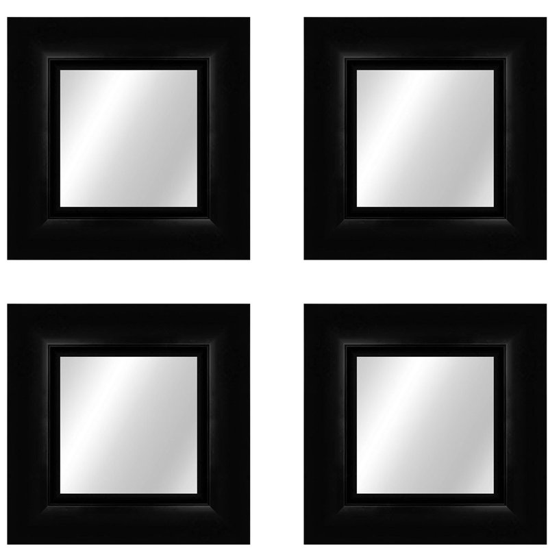 Miroir moderne biseauté, Noir mat