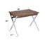 Bureau en chêne patiné avec tiroir spacieux et structure en métal