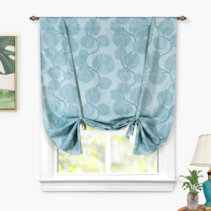 Rideau occultant en polyester Luca, Bleu