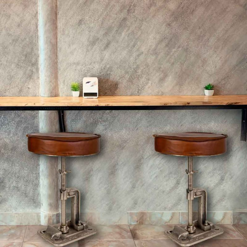 Swivel Upholstered Adjustable Height Counter Stool