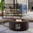 Czinege Round Concrete Propane Fire Pit Table-1543104982