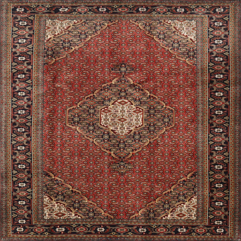 Tapis brun Yuliana, Carré 3 pi