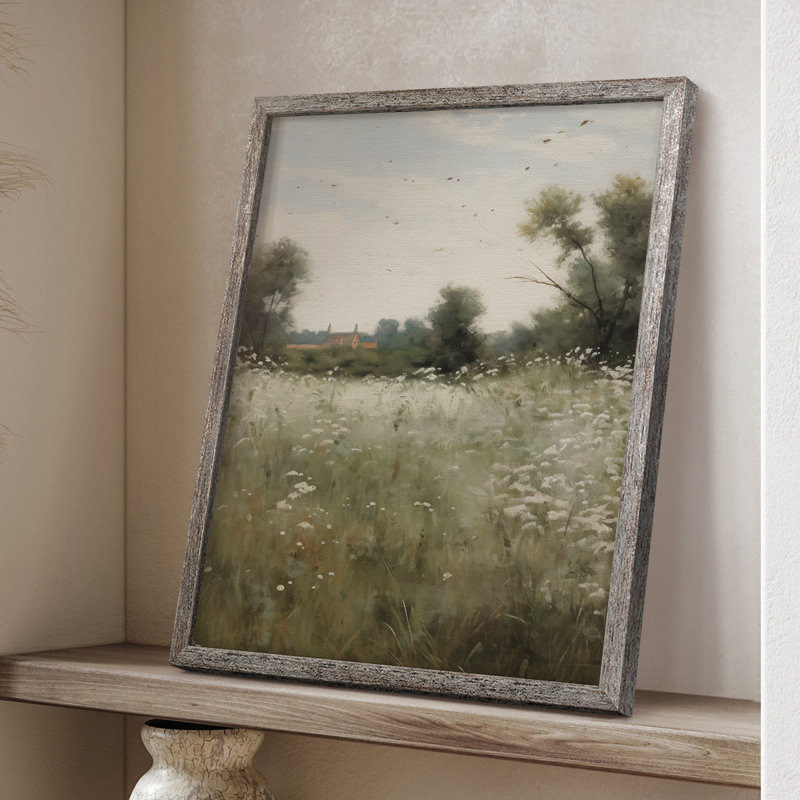 «Vintage Landscape», reproduction encadrée en bois massif