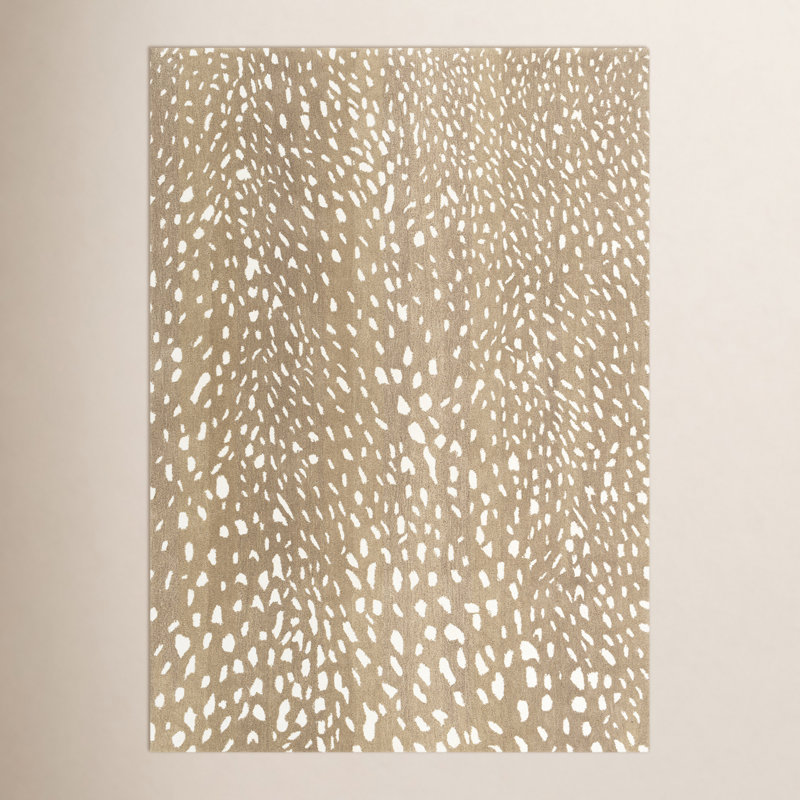 Jona Hand Tufted Wool Animal Print Indoor Rug, Rectangle 9' x 12'