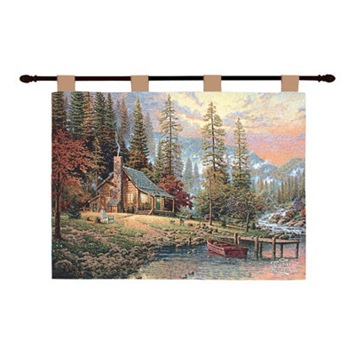 Tapisserie murale « Retraite paisible » 91 x 66 cm (36 x 26 pouces) - Décoration murale panoramique