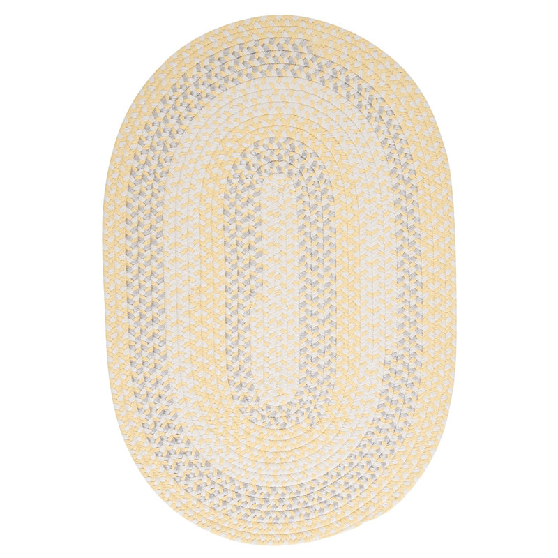 Tapis doré / ivoire Carousel Sun Squeeze, Ovale 8 pi x 11 pi