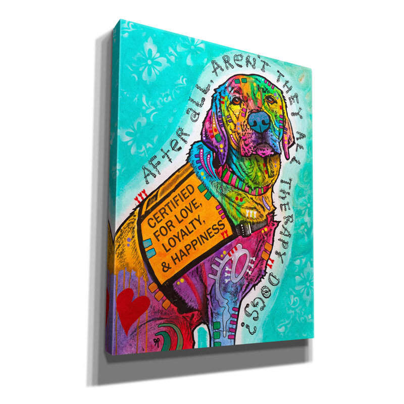 «Certified for Love» par Dean Russo - peinture sur toile tendue, H 16 po x l 12 po x P 0,75 po