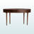 Leyna Fluted Wood 2-Drawer Oval Shaped Console Table