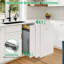 Pull Out Trash Can Under Cabinet, Stainless Steel Slide Out Garbage Can Shelf Under Sink, Adjustable Slide Out Shelf for Waste Can Under Kitchen Sink for Trash Can, Trash Can Not Included-128772357-128772358