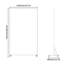 Miroir surdimensionné 67 po x 40 po, miroir carré noir avec cadre et roues en métal, reflet de haute qualité