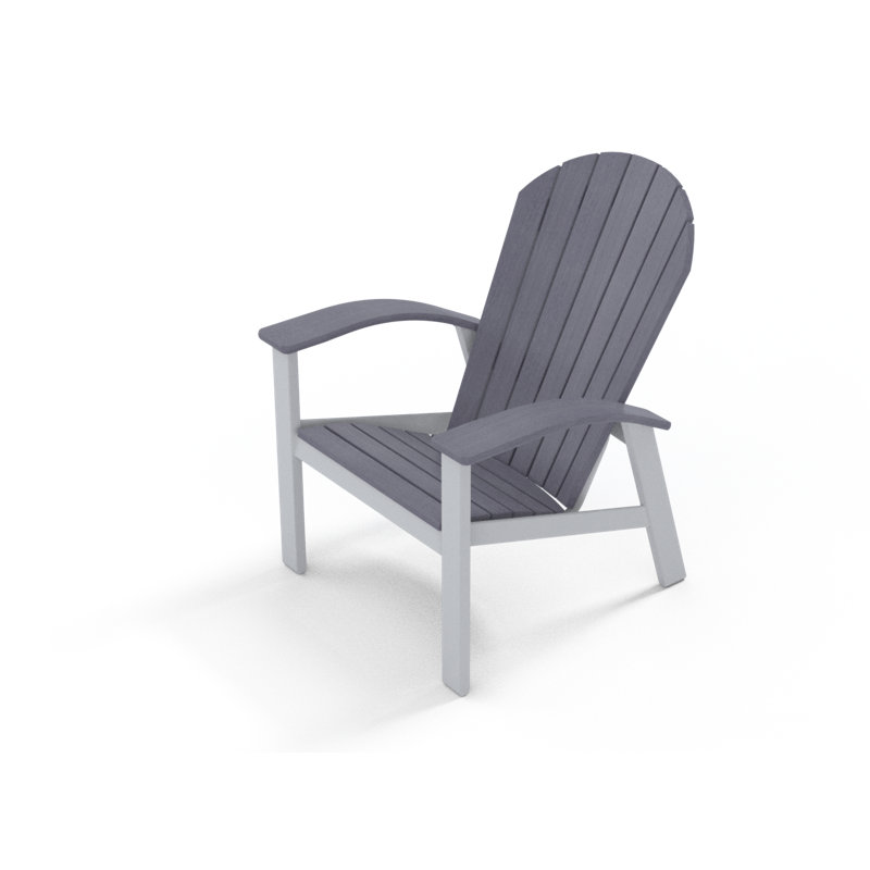 Augusto Outdoor Adirondack Chair, Cape Gray, Snow