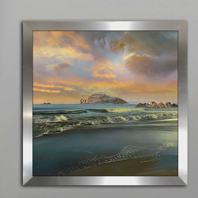 «Day Break», reproduction d'impression encadrée, H 31,5 po x l 31,5 po x P 1 po, Encadrement argenté