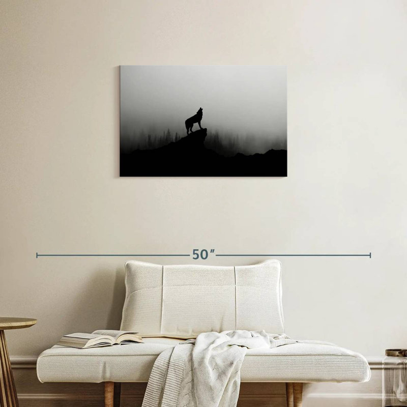 Silhouette de loup Brampt, H 20 po x l 30 po