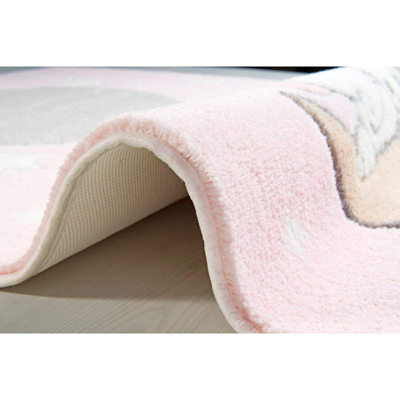 Guernon Pink/Grey Rug, Rectangle 133 x 190cm