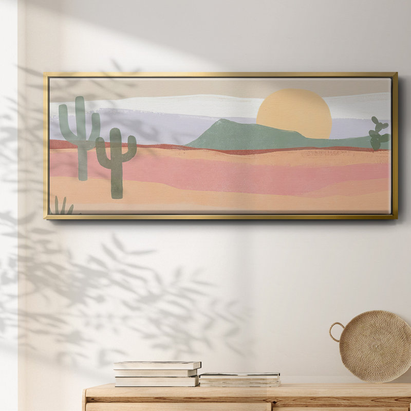 Cactus Plateau I- Framed Canvas