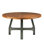 Table ronde en bois massif - Finition en métal graphite et ambre, hauteur réglable, 54 po, hauteur de salle à manger avec tyrolienne