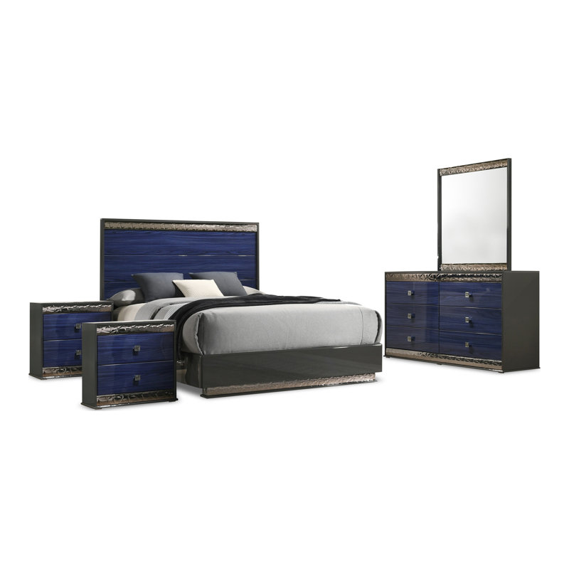 Ensemble de chambre à coucher 5 pièces Serafino