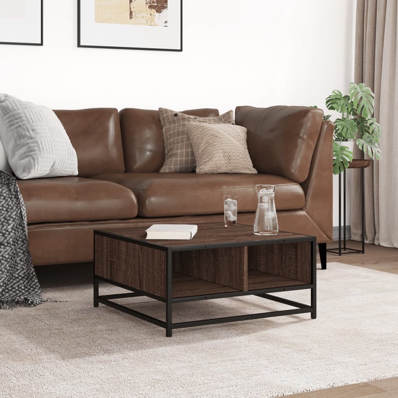 Alamgir Coffee Table with Storage, Brown Oak, Brown Oak/Black