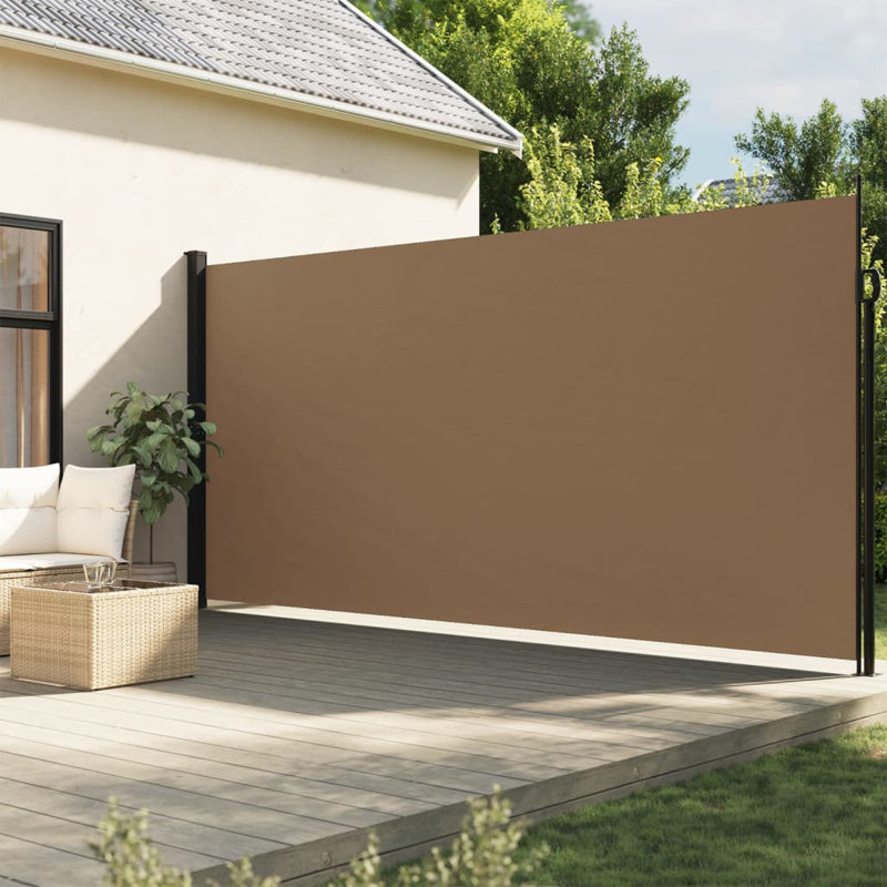 Retractable Side Awning, 200cm H x 500cm W, Taupe