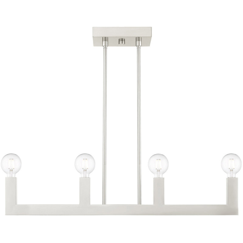 Eure 4 - Light Stainless Steel Chandelier