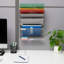  Rangement vertical à 5 niveaux, organiseur de bureau, fixation murale, bureau, filet métallique, L 12,75 po x l 4 po x H 16 po-1683266567