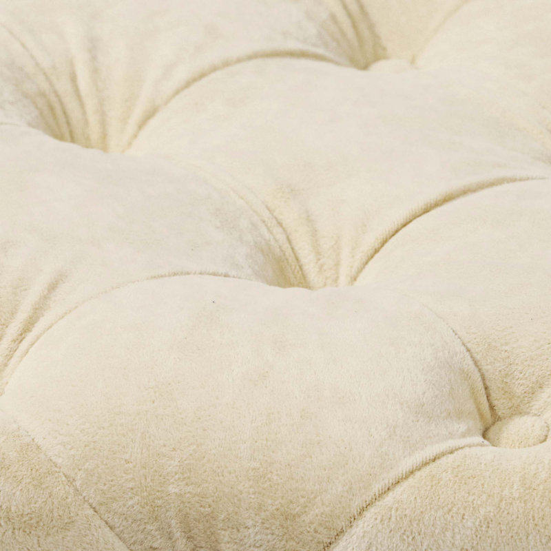 Repose-pieds Finie, 100 % polyester beige